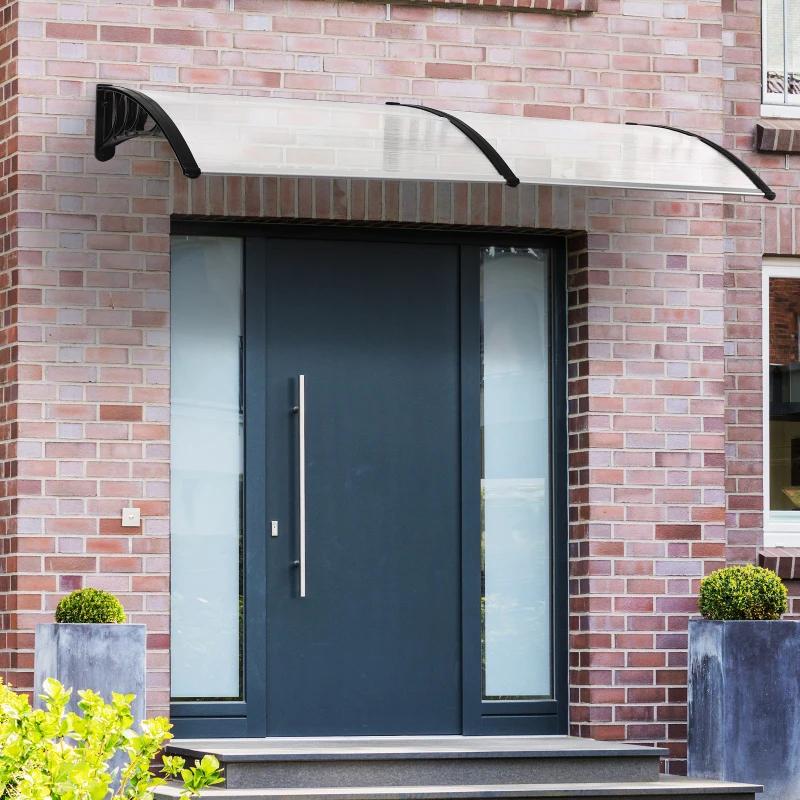 Outsunny Schuurluifel voordeur 80x195x23cm polycarbonaat alu, Doe-het-zelf en Verbouw, Ophalen of Verzenden, Nieuw