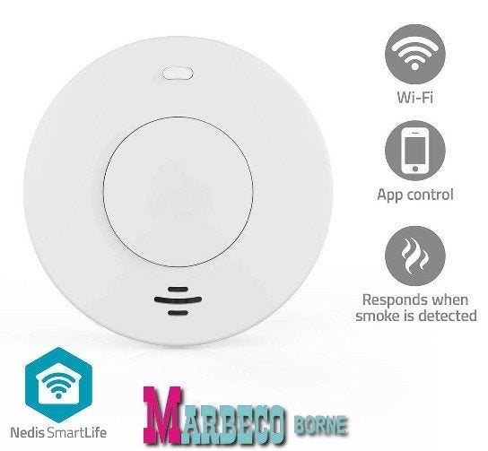 SmartLife Wi-Fi Smoke detector, Rookmelder, Batterij Gevoed