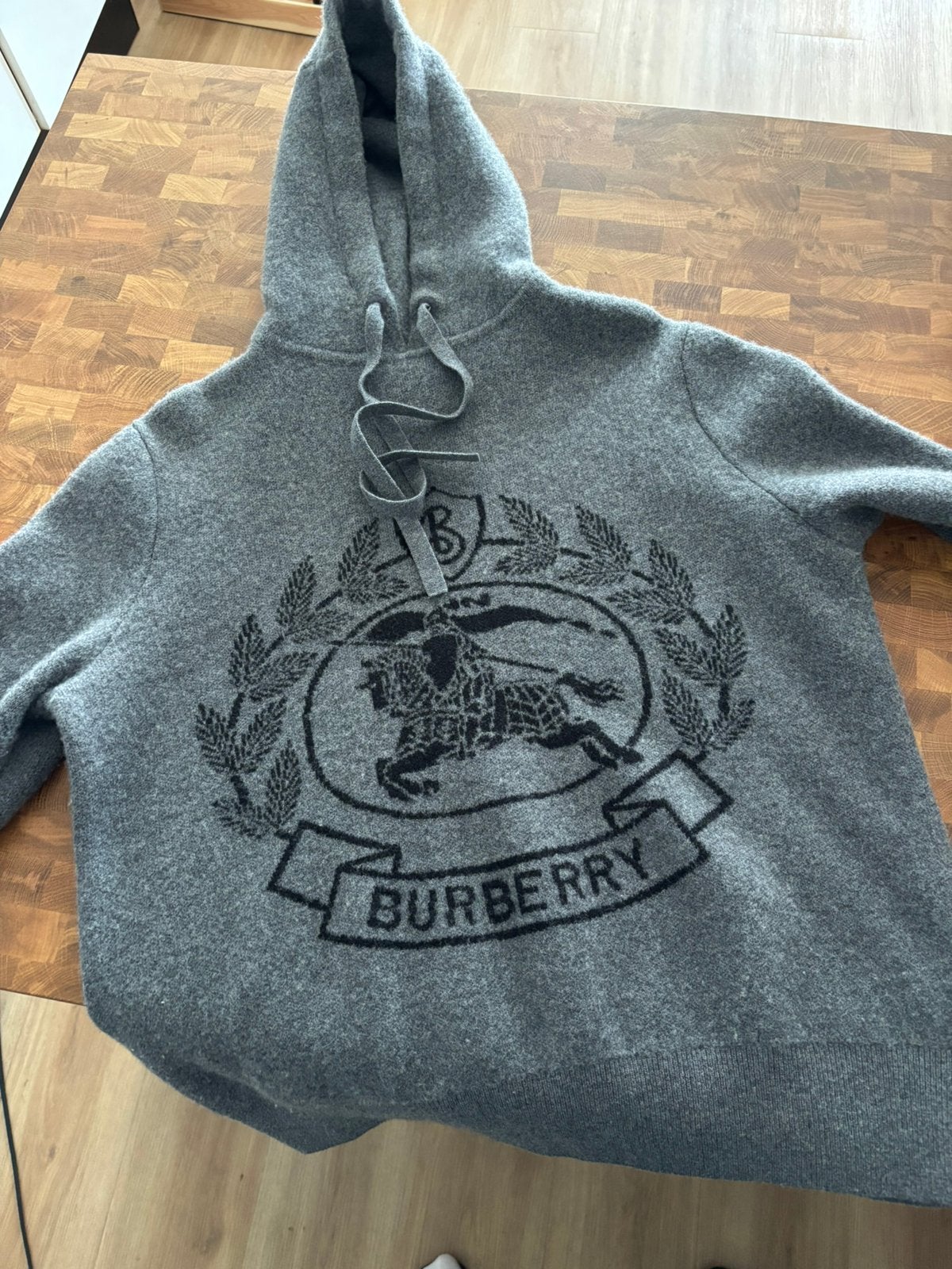 Bruberry wollen hoodie S, Ophalen of Verzenden, Zo goed als nieuw, Maat 46 (S) of kleiner, Grijs
