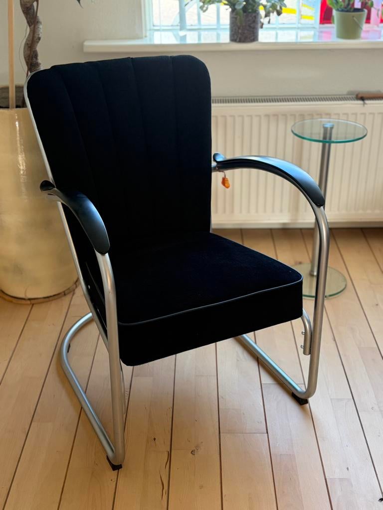 Gispen Dutch Originals 412 fauteuil, Huis en Inrichting, Stoelen, Ophalen of Verzenden, Zo goed als nieuw, Zwart, Eén