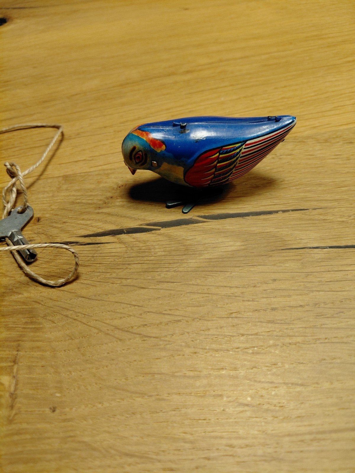 Vintage Opwindbaar Blikken Speelgoed Vogeltje, Ophalen