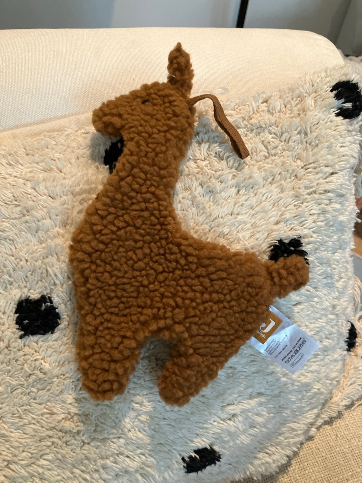 Jollein bruine alpaca knuffeldoekje, Overige typen, Ophalen of Verzenden, Middelgroot (20 tot 80 cm), Bruin