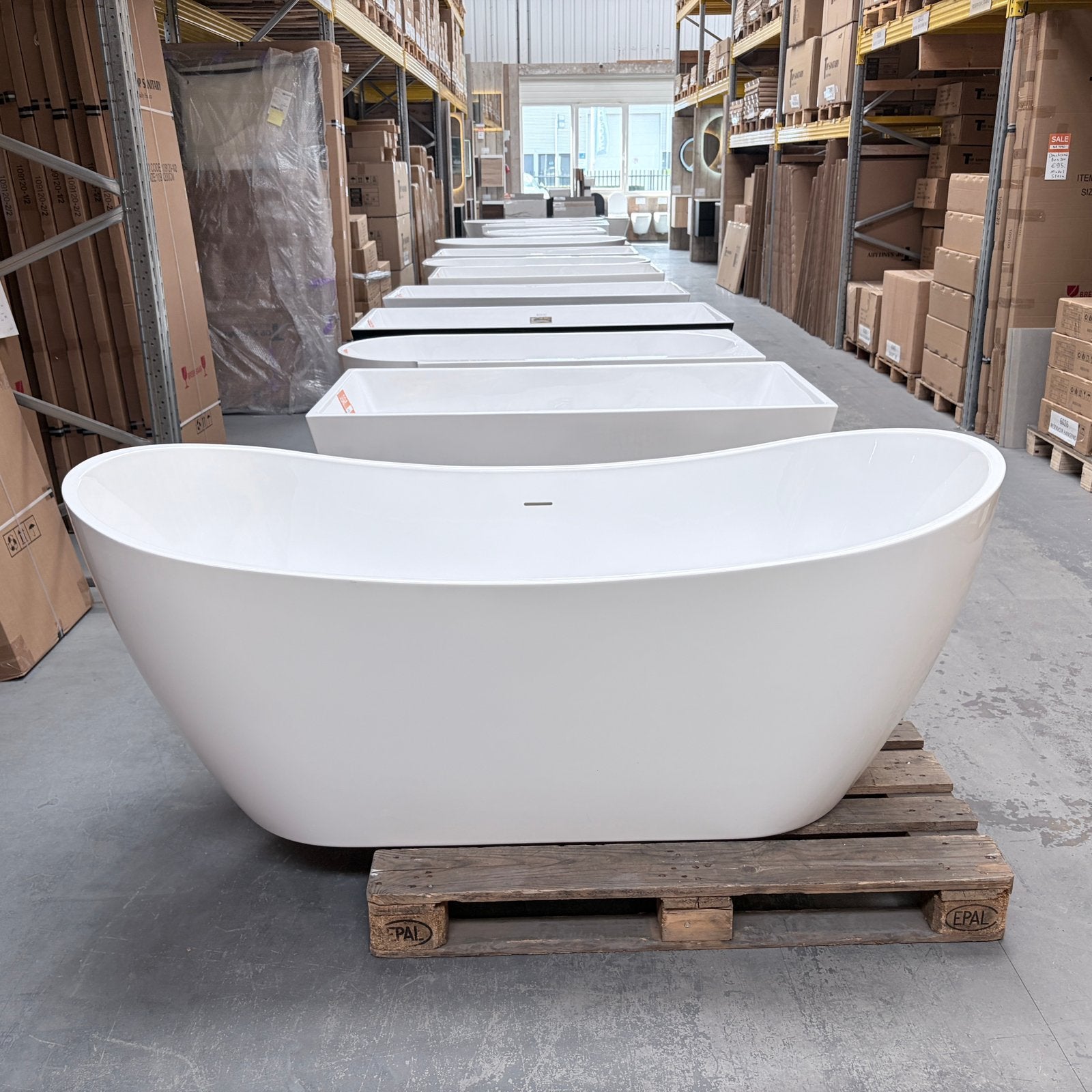 OP=OP! Luxe Vrijstaand Bad Ligbad Glans Wit 180cm | nr474, Ophalen of Verzenden, Nieuw