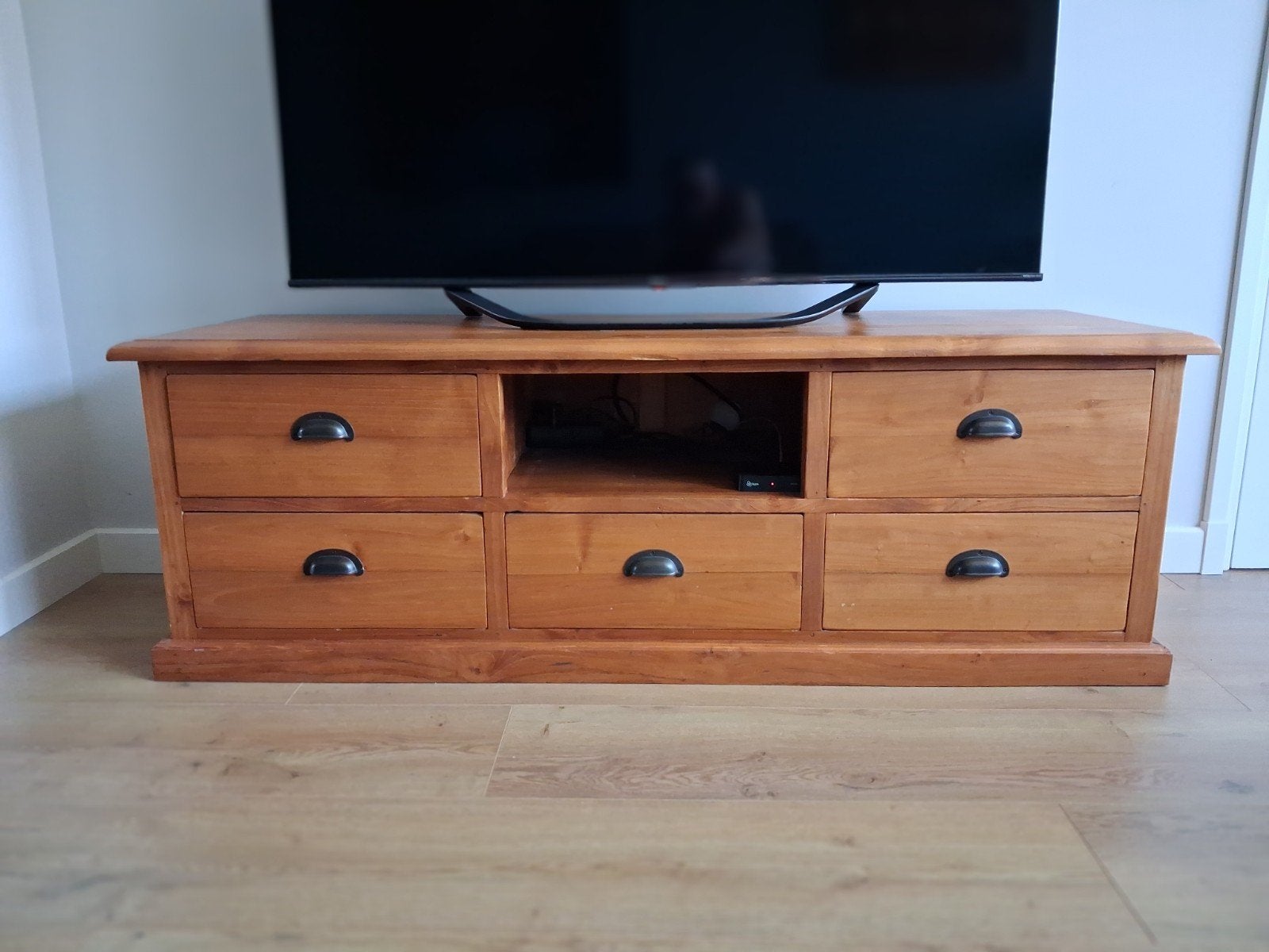 TV Kast, Ophalen, 25 tot 50 cm, Teakhout, Minder dan 100 cm