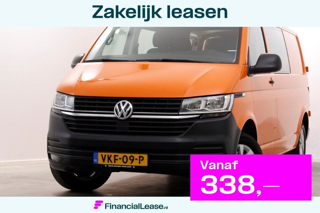 Volkswagen Transporter T6.1 2.0 TDI 110pk Lang D.C. Airco/Na, Voorwielaandrijving, 15 km/l, Gebruikt, Euro 6