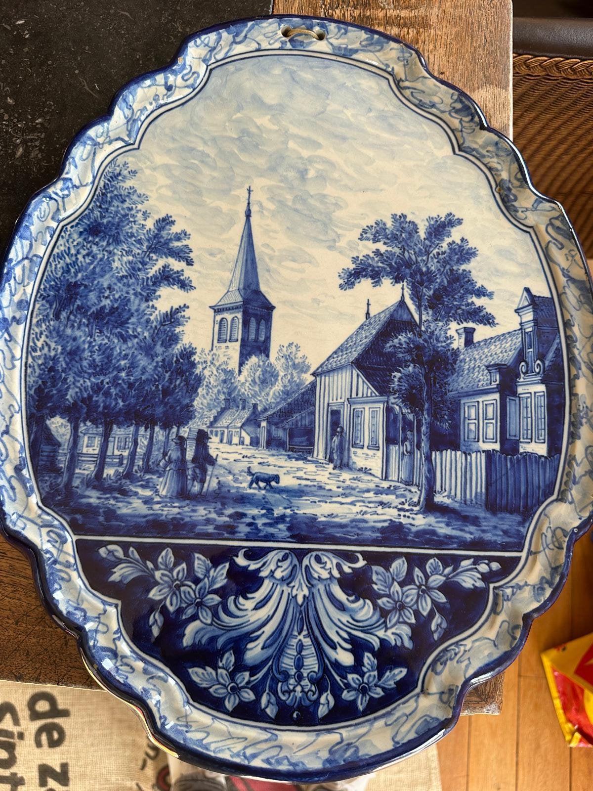 Antieke Royal TICHELAAR Makkum plaquette, Ophalen