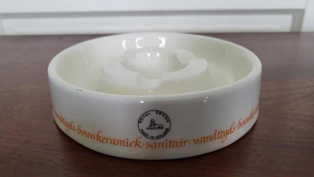 Unieke reclame asbak Royal Sphinx doorsnede 14,7 cm, Antiek en Kunst, Ophalen of Verzenden