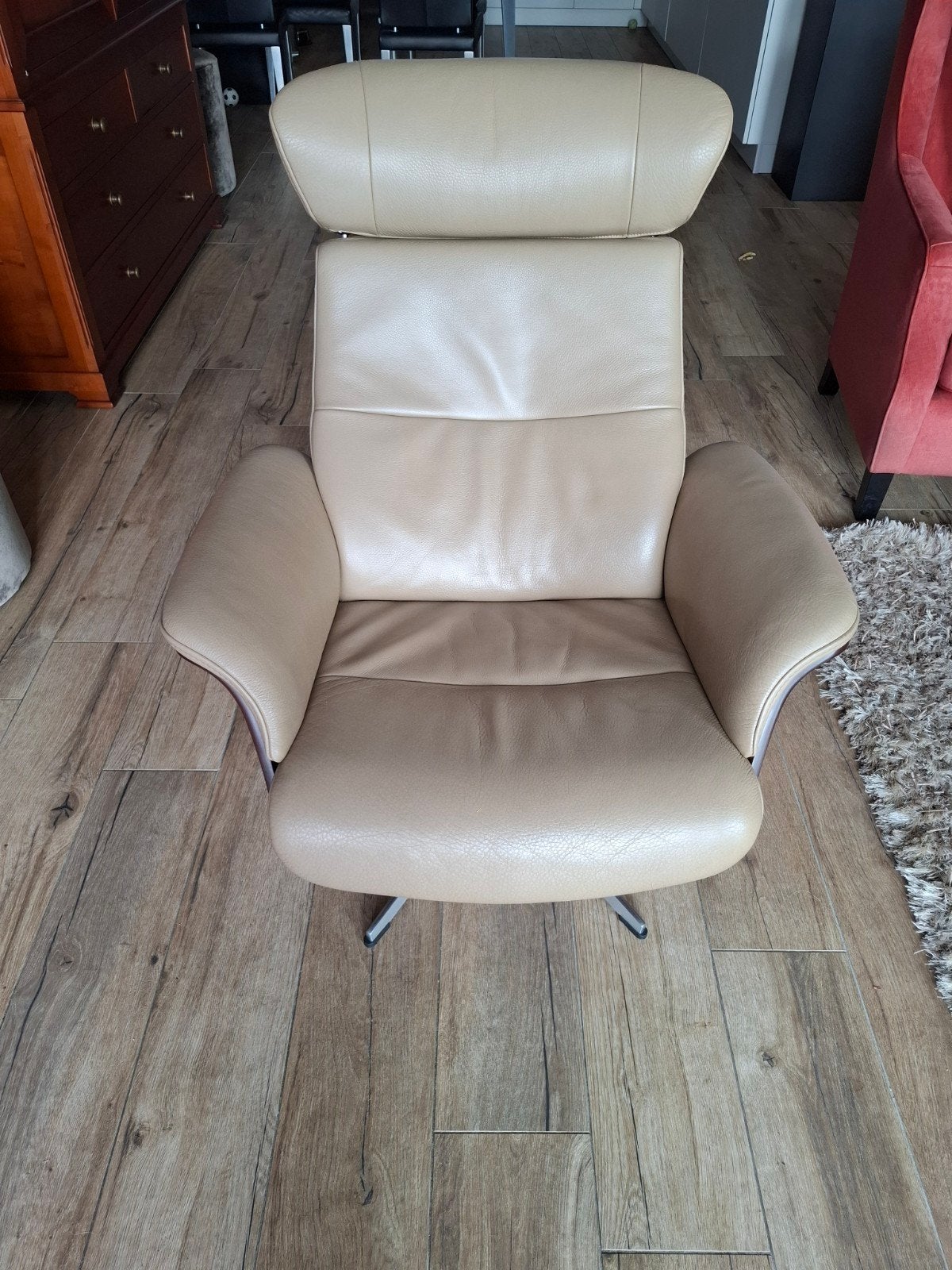 Çonform time out relaxfauteuil, Ophalen, 100 tot 125 cm, Leer, Zo goed als nieuw