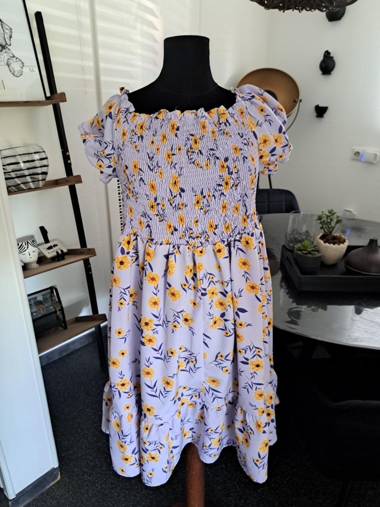 Zomerse jurk ,lila gebloemd,shein 4xl, Jurk, Paars, Ophalen of Verzenden, Zo goed als nieuw