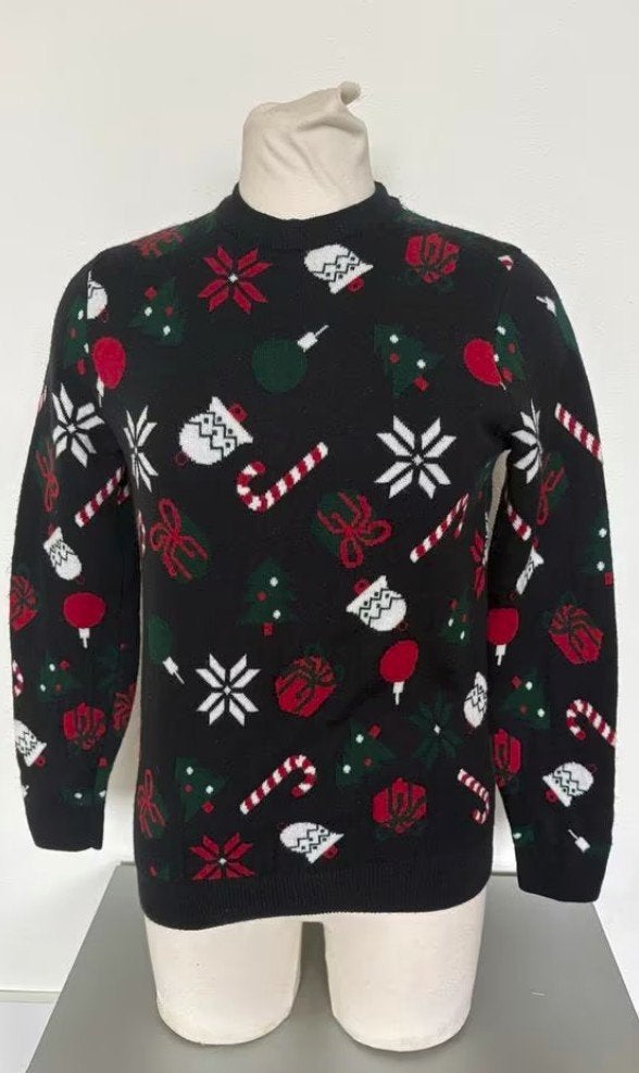 Kerst Trui, Zwart, Ophalen of Verzenden, Zo goed als nieuw, Maat 34 (XS) of kleiner