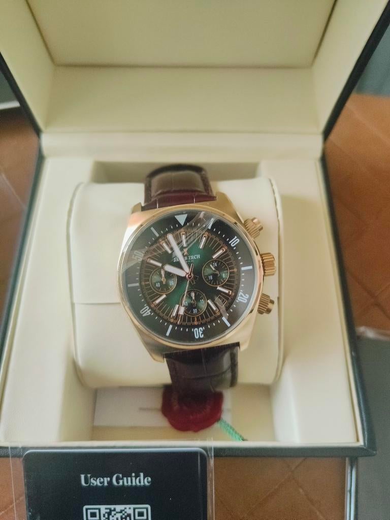 Jacob Zech Vienna Z7.1555.005 Horloge - Nieuw in Doos, Overige merken, Overige materialen, Leer, Polshorloge