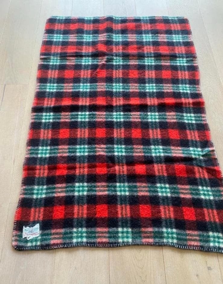 Deken wol 142 cm 93, Rood, Woondeken, Wol, 93 cm