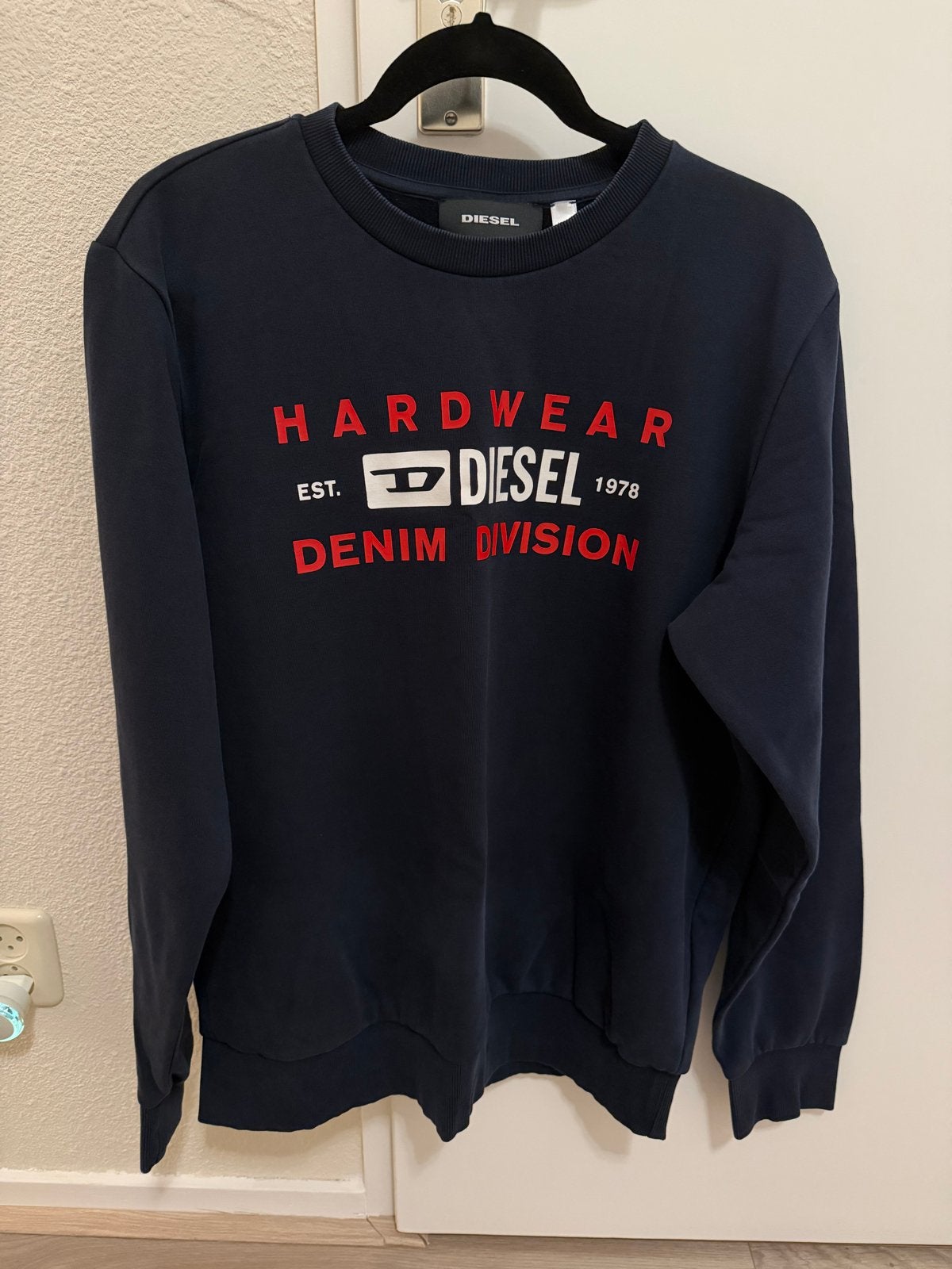 Diesel Hardwear Denim Division sweater - Maat L, Ophalen of Verzenden, Zo goed als nieuw, Maat 52/54 (L), Blauw