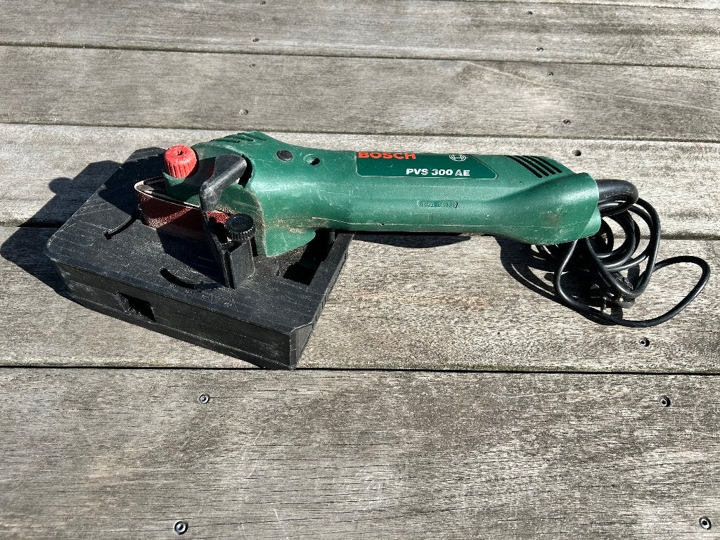 Bosch PVS 300 AE Vlakschuurmachine, Ophalen of Verzenden, Gebruikt, Minder dan 600 watt, Bandschuurmachine