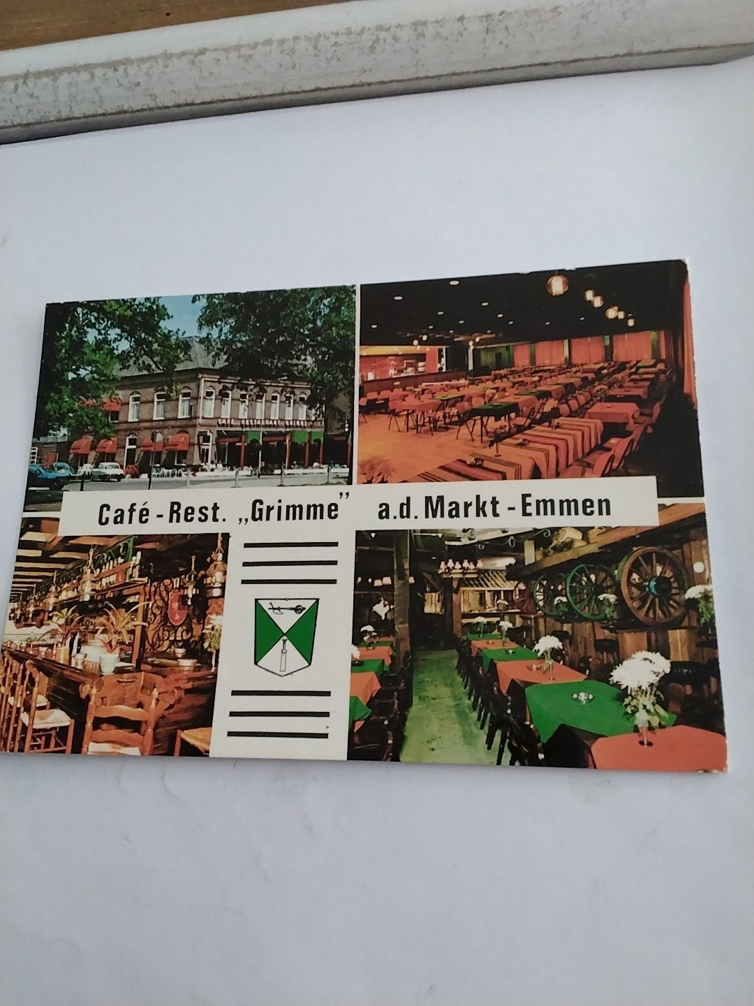 Oude Ansichtkaart Café-Restaurant Grimme Emmen 1991, Ophalen of Verzenden, 1960 tot 1980, Gelopen, Drenthe
