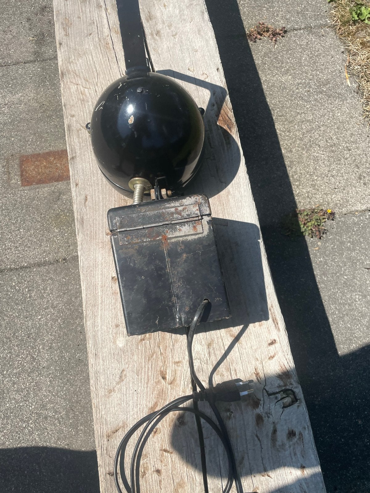 Oude mijnlamp voor nachtkastje of mancave, Ophalen of Verzenden