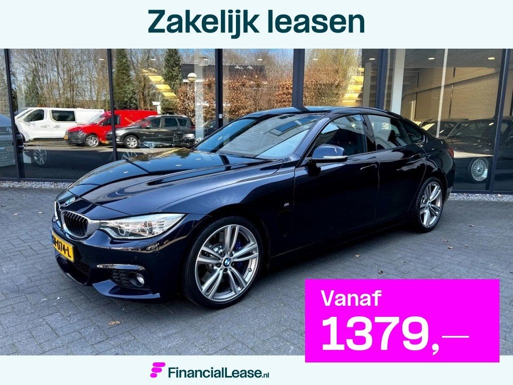 BMW 4 Serie Gran Coupe 435I M-SPORT,Harman/Kardon,HeadUp,Lee, Achterwielaandrijving, Gebruikt, Met garantie (alle), Zwart