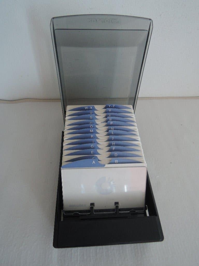 Z.g.a.n. Rolodex met kaartjes en alfabet, Ophalen of Verzenden
