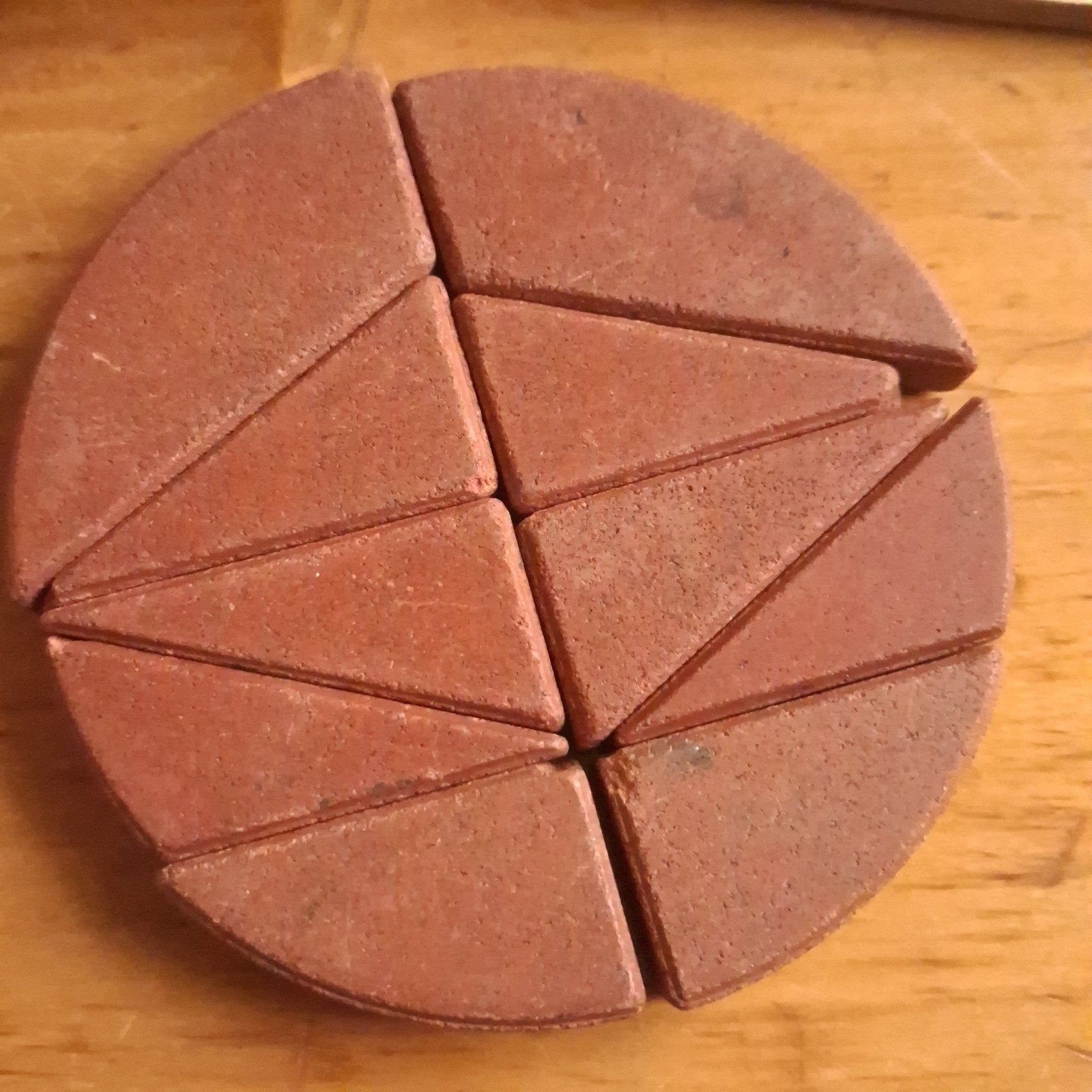 Antiek Tangram Spelletje 1896 Gebakken Klei Terra Cotta, Verzenden, Gebruikt, Poppenhuis