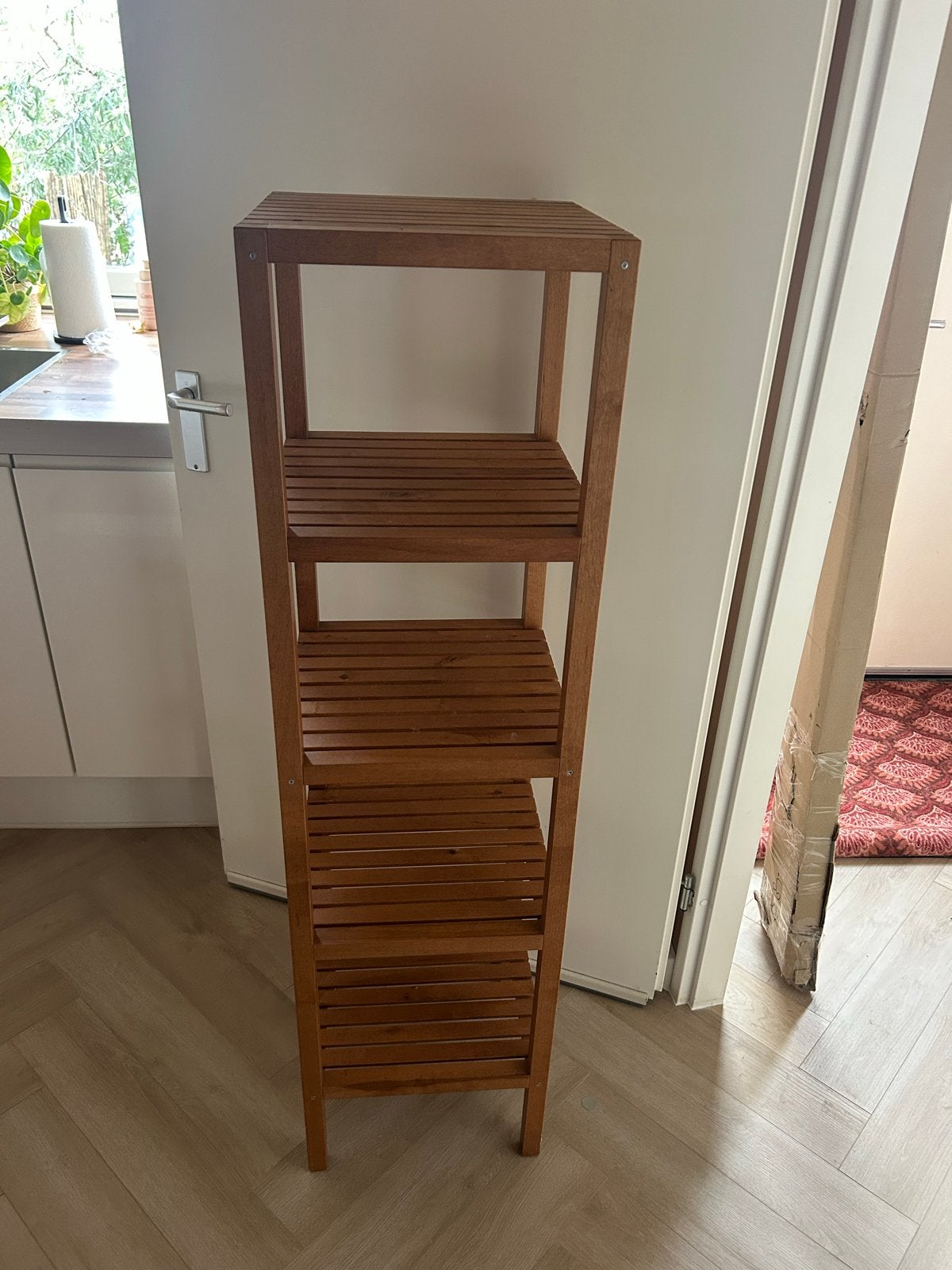 Stevig houten doucherek / badkamerrek, Ophalen, Gebruikt