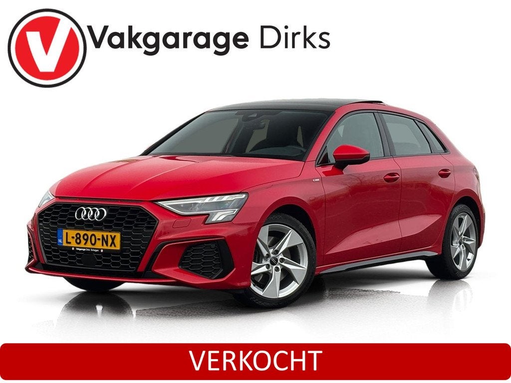 Audi A3 Sportback 35 TFSI 2x S-Line ✅ Pano ✅ LED ✅ Cam, Auto's, Audi, 4 cilinders, Leder en Stof, Origineel Nederlands, Bedrijf