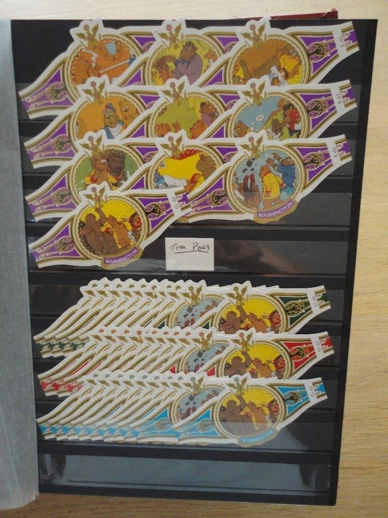 sigarenbandjes 57= 4x10st tom poes GF, Ophalen of Verzenden, Gebruikt, Sigarenbandjes