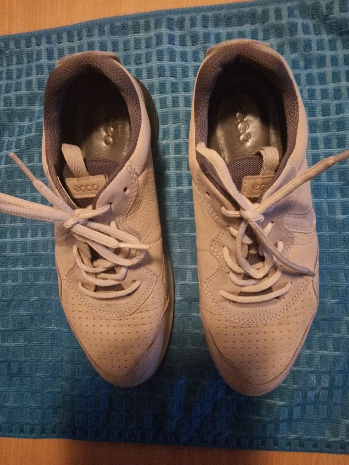 Dames lage sneackers, Ecco, maat 38, beige, Ecco, Beige, Ophalen of Verzenden, Sneakers of Gympen