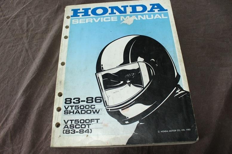 Honda VT500 C Shadow VT500FT Ascot 1983/84 service manual, Motoren, Handleidingen en Instructieboekjes, Honda, Ophalen of Verzenden