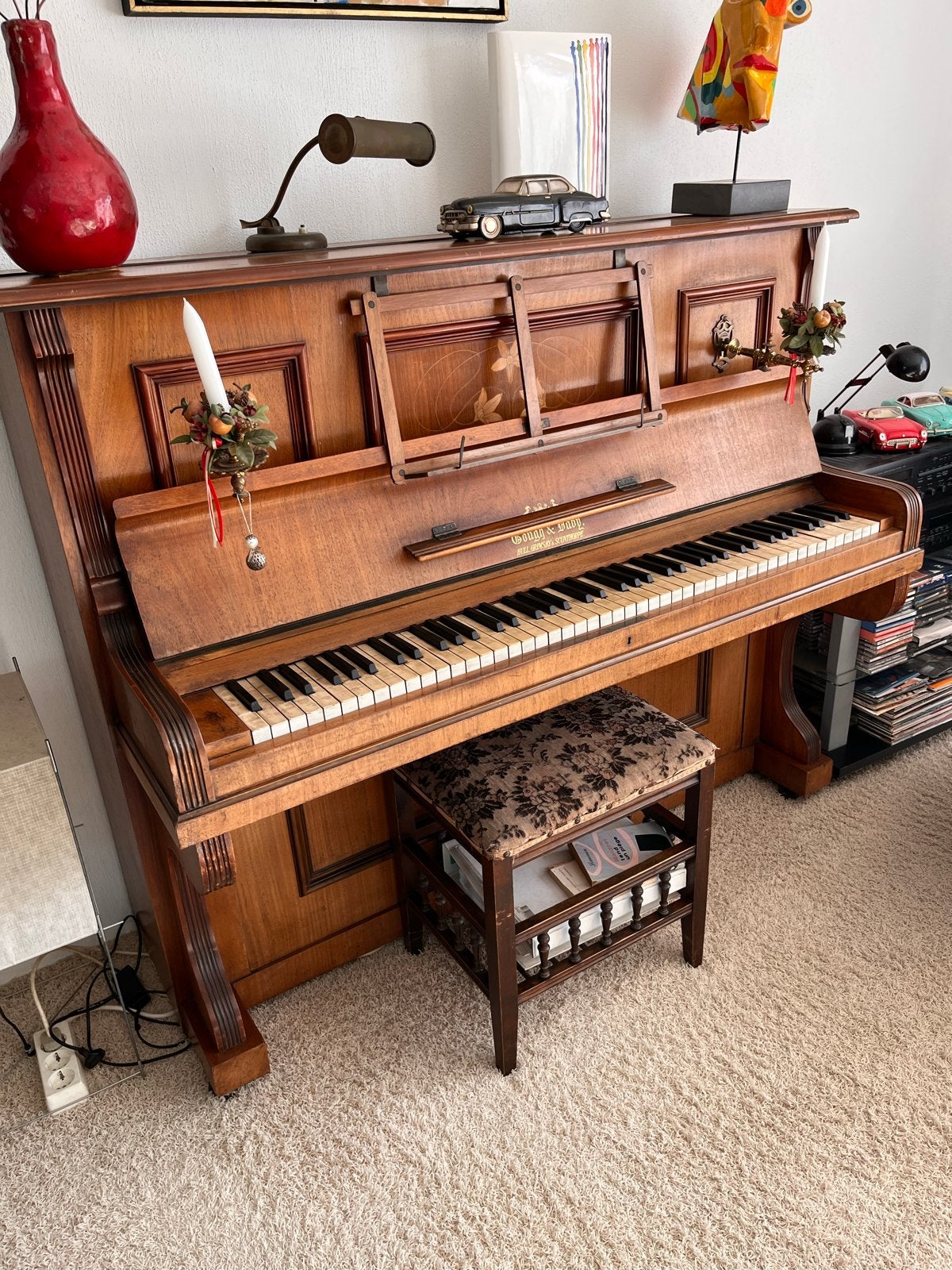 Antieke piano - Goede staat, Muziek en Instrumenten, Ophalen of Verzenden, Gebruikt, Bruin, Piano