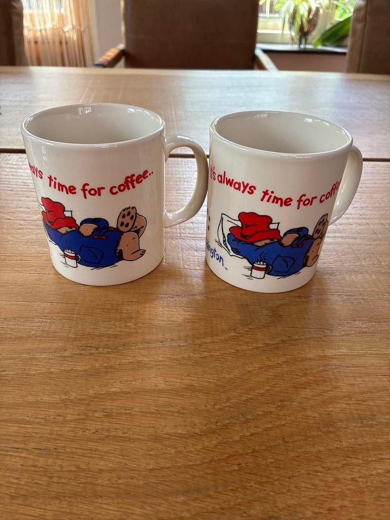 Set van 2 Paddington Bear koffiemokken, Ophalen of Verzenden, Zo goed als nieuw, Overige stijlen, Kop(pen) en/of Schotel(s)
