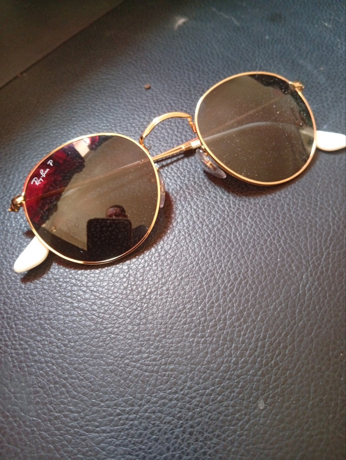 Ray-Ban Round Metal Zonnebril - Goudkleurig - donkere glaze, Ophalen of Verzenden