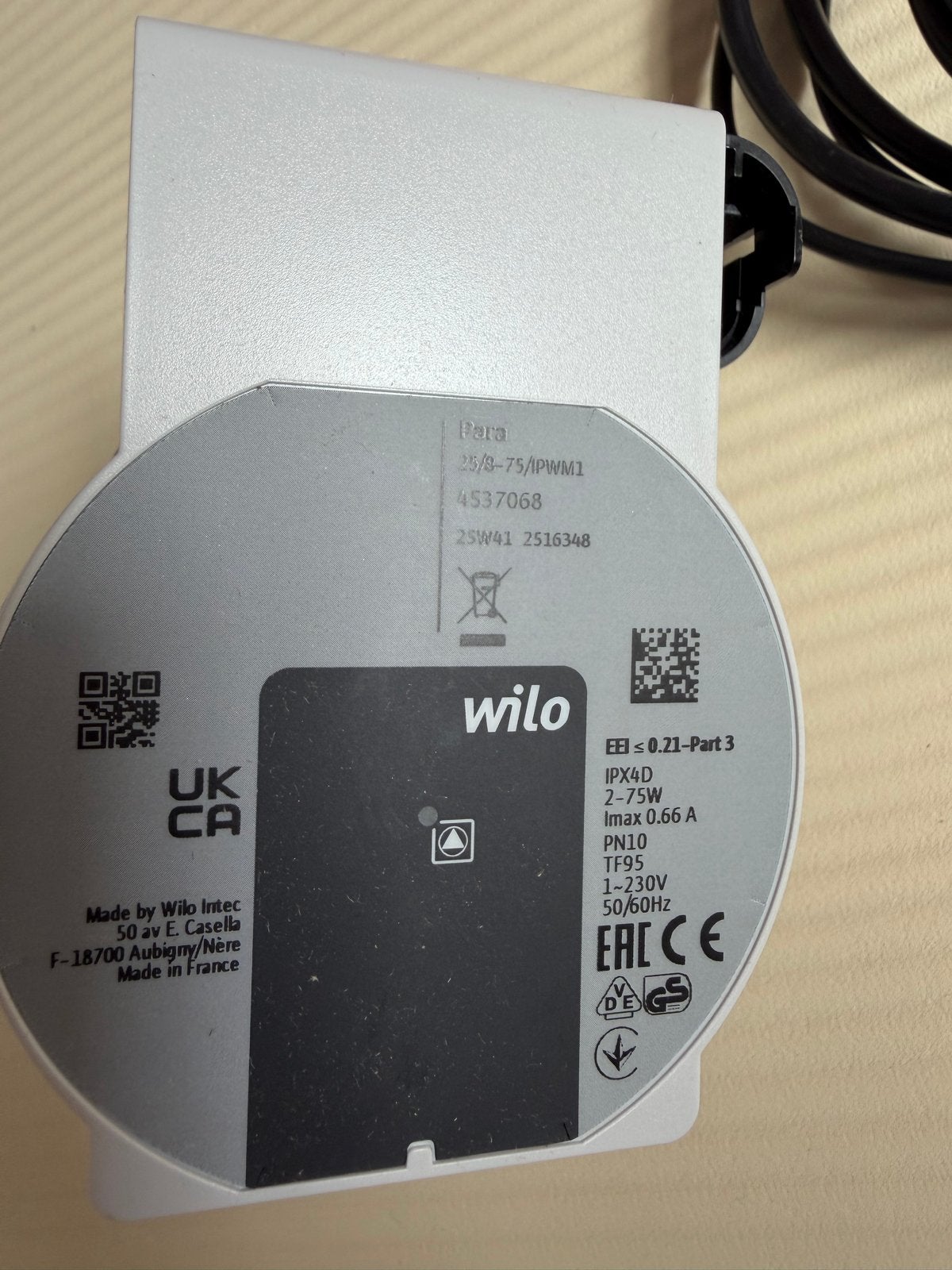 NIEUW!!  WILO PARA CIRCULATIEPOMP SET 25-130/8-75/IPWM, Ophalen of Verzenden, Nieuw, Minder dan 200 watt, Overige typen