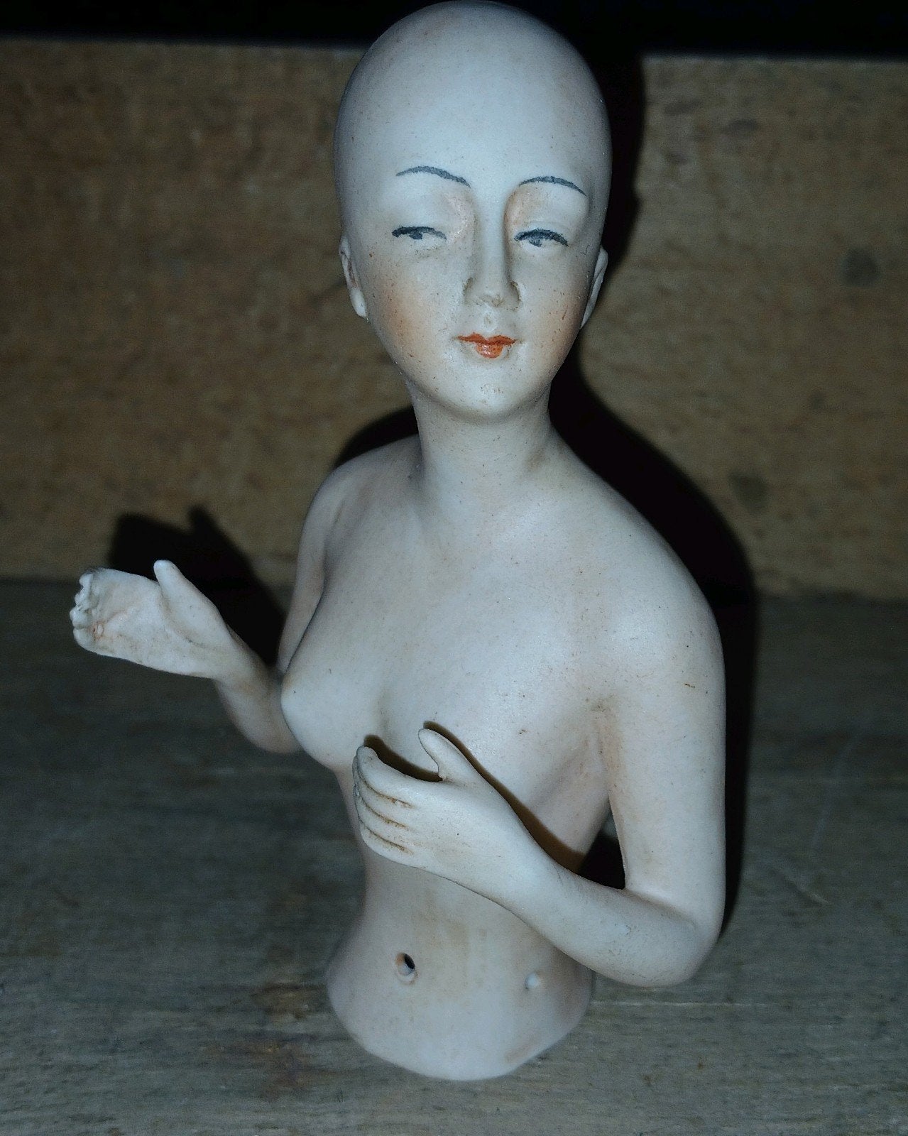 Antieke  Half Doll (Art Deco), Antiek en Kunst, Verzenden