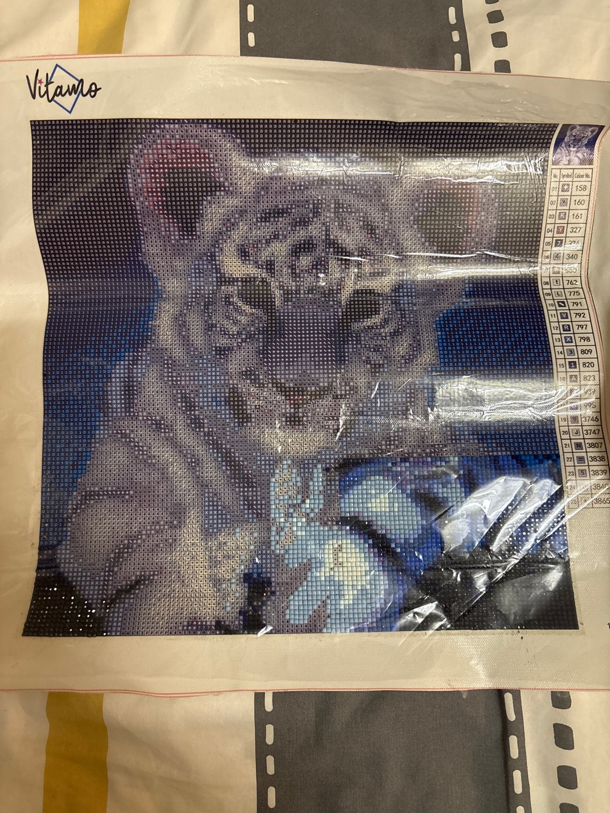 Complete Diamond Painting set - Tijger, Nieuw, Meerkleurig, Ophalen of Verzenden, Diamond painting