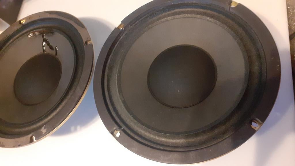 Set Jamo basspeakers 8 ohm 10,25 inch, Audio, Tv en Foto, Luidsprekers, Gebruikt, Ophalen of Verzenden, 60 tot 120 watt, Front, Rear of Stereo speakers