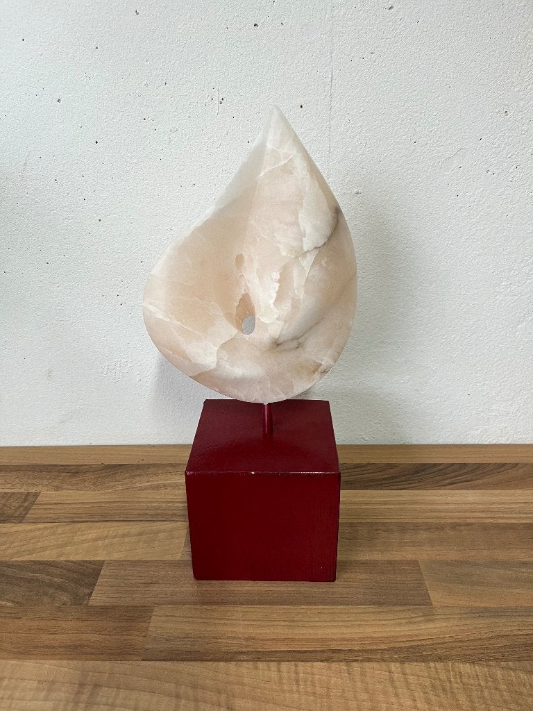 Roze albast | handgemaakt beeld | speksteen, Ophalen, 20 - 50 cm, Steen of Keramiek, Beeld