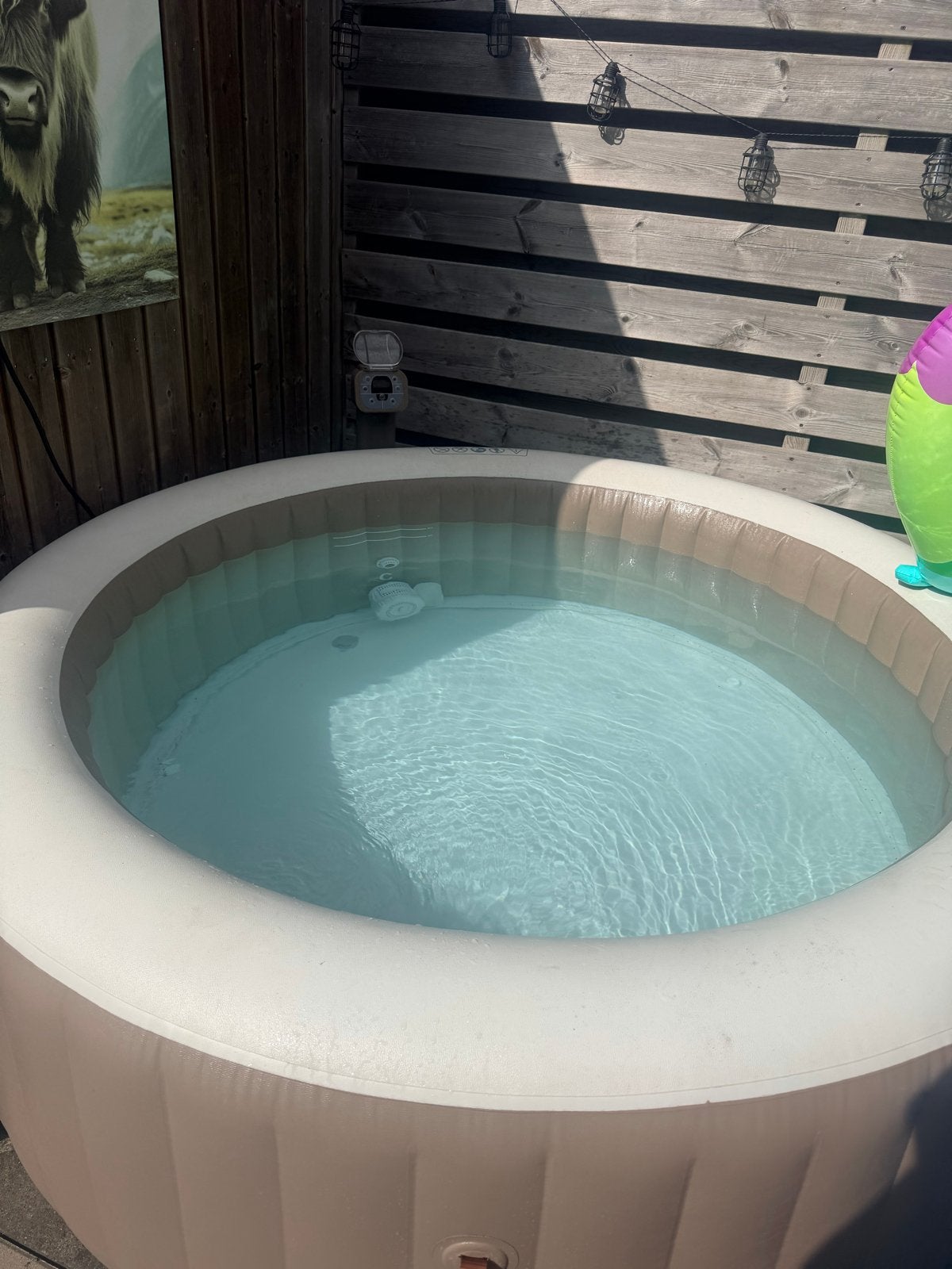 Intex PureSpa opblaasbare jacuzzi met accessoires, Tuin en Terras, Zwembaden, Gebruikt, Opzetzwembad, 80 tot 120 cm, 200 tot 400 cm