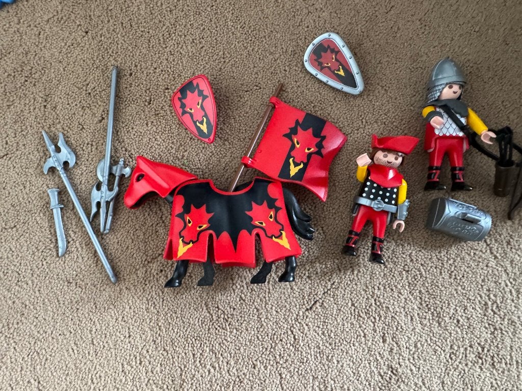Playmobil 3319 Drakenridder met paard en gevolg, Kinderen en Baby's, Verzenden, Gebruikt, Complete set, Figuren
