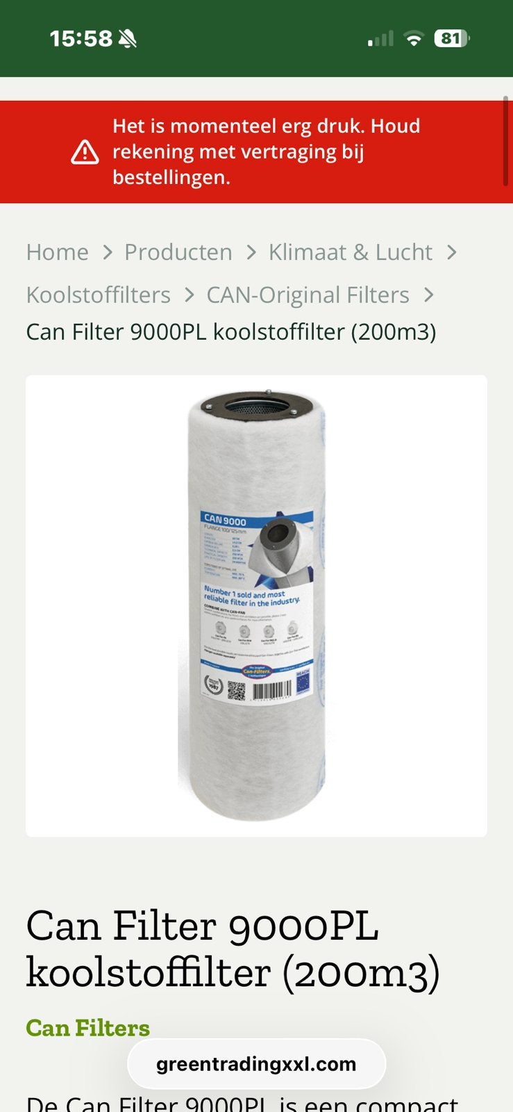 Can filter 200m3, Tuin en Terras, Kweekspullen, Ophalen of Verzenden, Nieuw, Overige typen