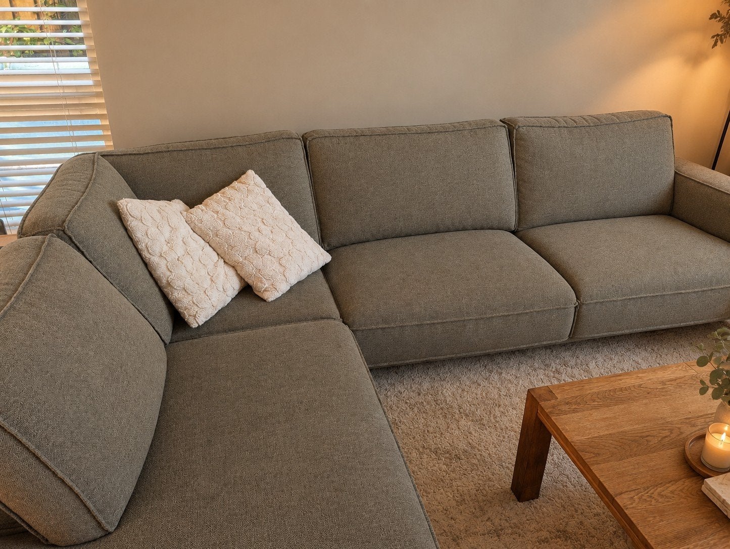 Hoekbank, Huis en Inrichting, Ophalen, 250 tot 300 cm, Gebruikt, 100 tot 125 cm