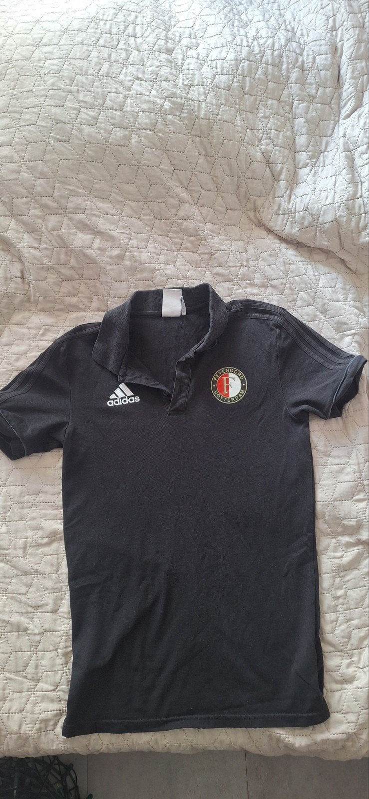 Adidas Feyenoord Polo - Maat S, Kleding | Heren, Zwart, Ophalen of Verzenden, Adidas, Gedragen