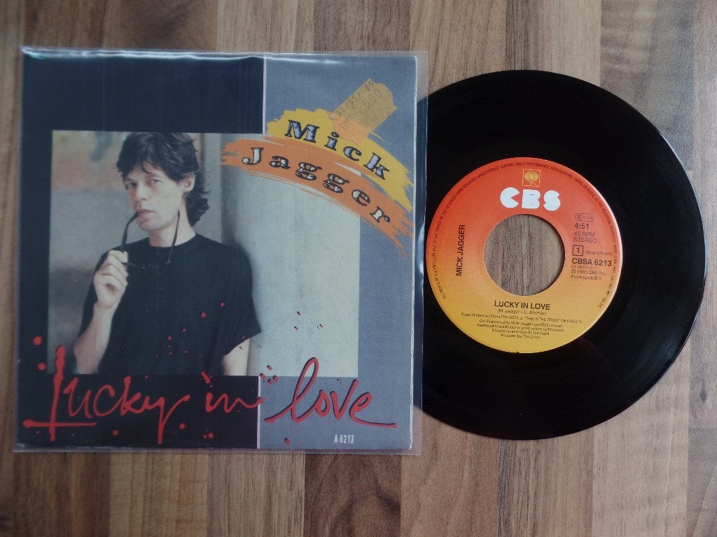 single  Mick Jagger - Lucky In Love, Ophalen of Verzenden, Gebruikt, 7 inch, Rock en Metal
