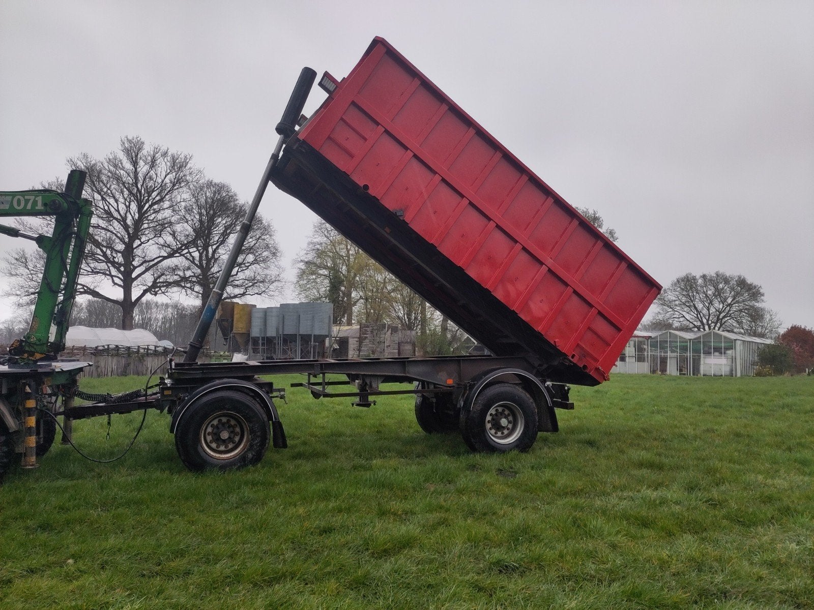 Renders graan kieper platte schamelwagen wissel container, Zakelijke goederen, Agrarisch | Onderdelen | Banden, Velgen en Assen