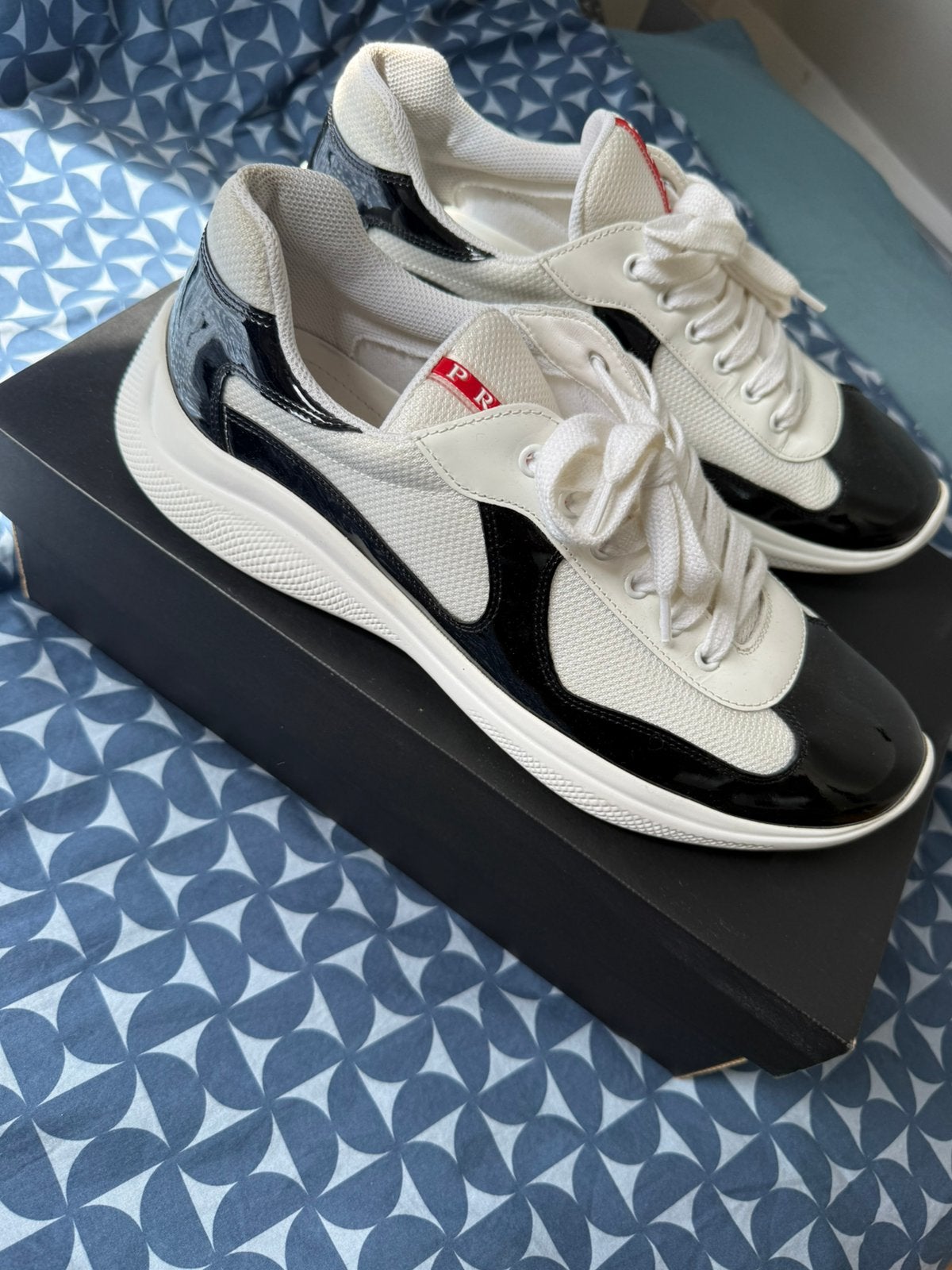 Prada america cup maat 45, Ophalen of Verzenden, Zo goed als nieuw, Zwart