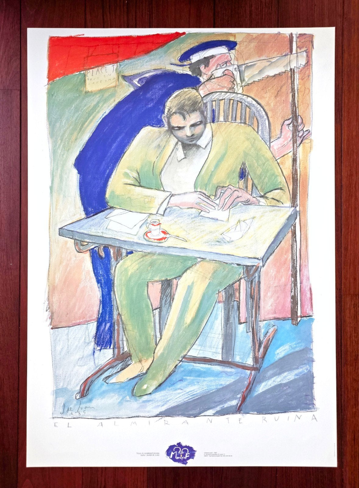 Javier de Juan... ""El Almirante Ruina", Antiek en Kunst, Portret en Figuren, Gesigneerd in de plaat, Offsetdruk, Ophalen of Verzenden