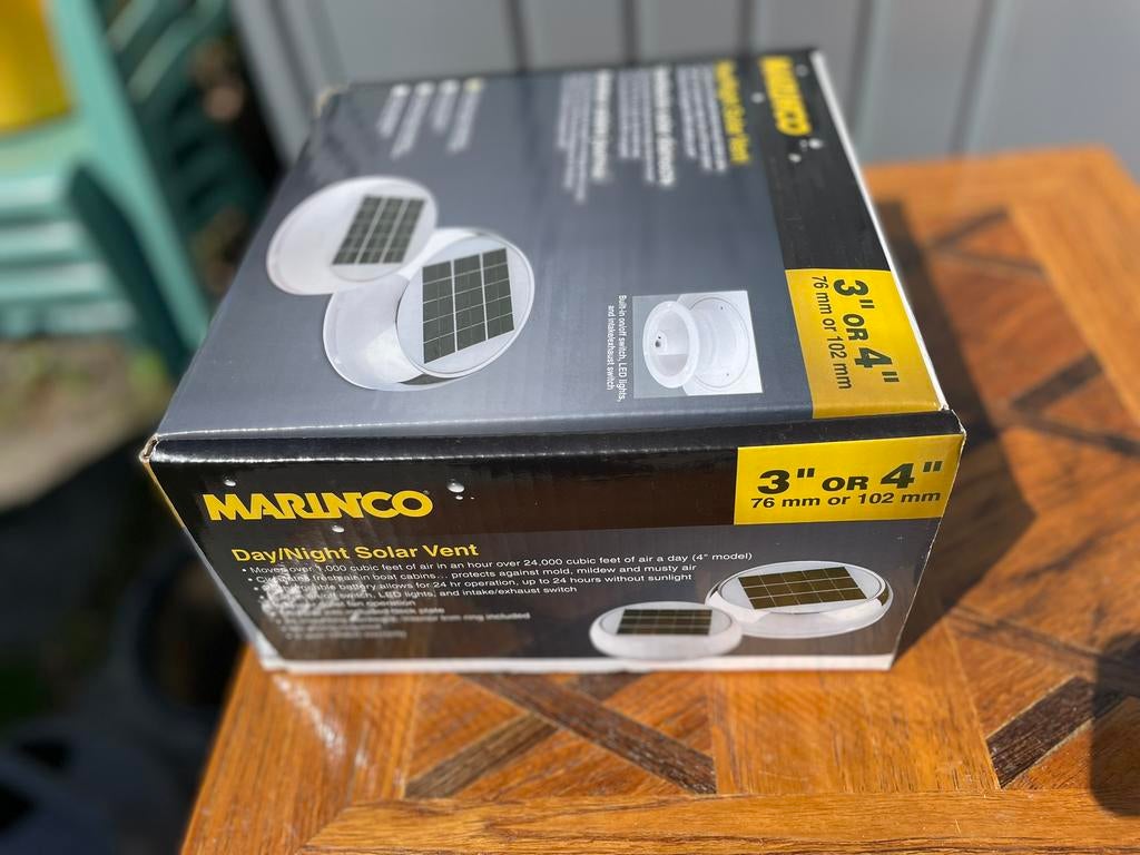 MARINCO solar ventilator zonne energie interne batterij rvs, Ophalen of Verzenden, Nieuw, Motor en Techniek, Zeilboot of Motorboot