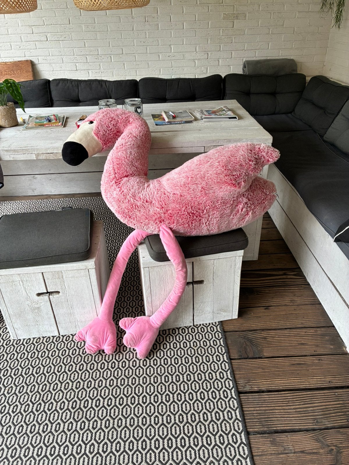 Roze flamingo pluche gratis, Ophalen, Zo goed als nieuw
