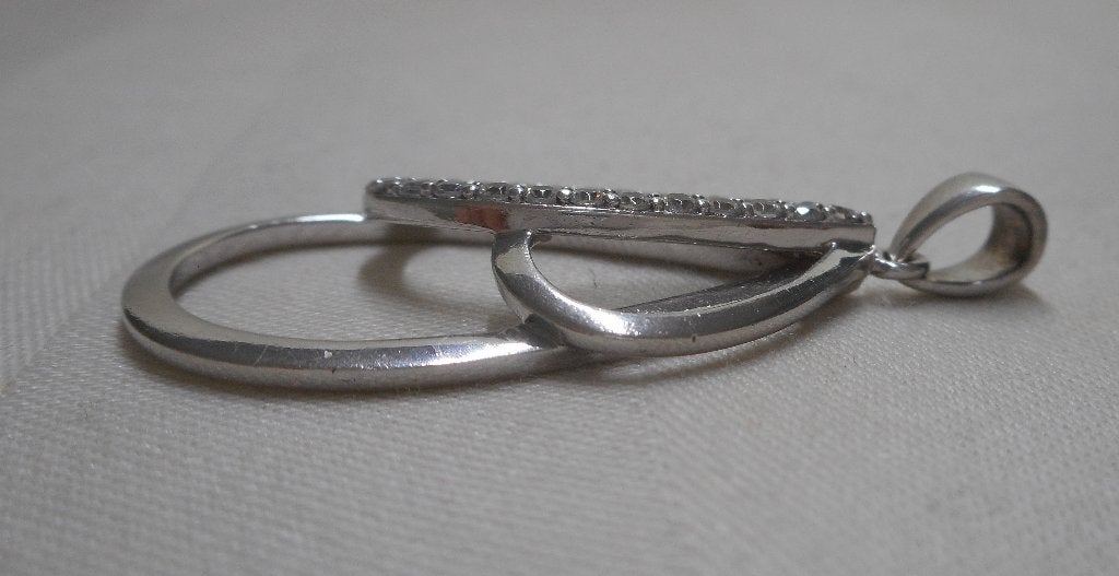 Zilveren Zinzi hanger met steentjes nr.1571, Verzenden, Zo goed als nieuw, Zilver, Zilver
