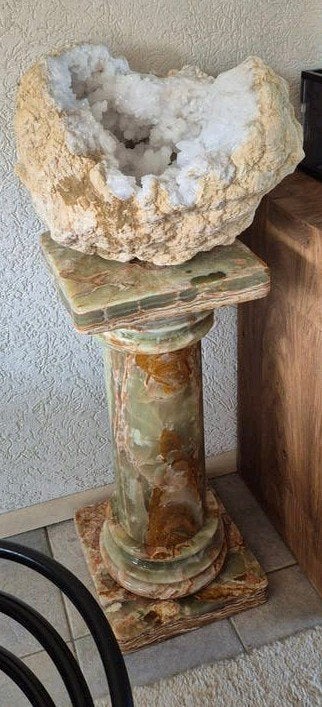 Bergkristal Geode - meer dan 50 kg met kap uit Marokko, Ophalen