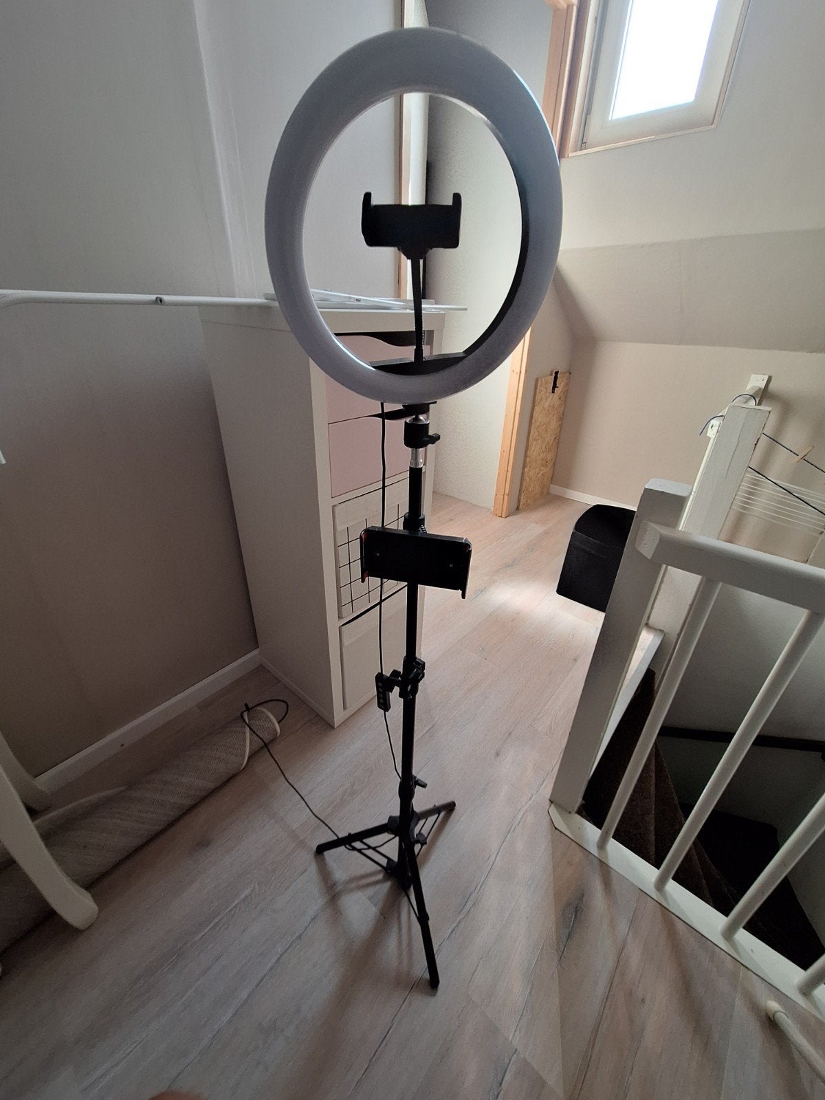 LED-ringlamp met statief en telefoonhouder, Overige merken, Belichting, Ophalen, Gebruikt